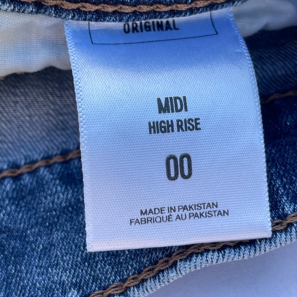 EXPRESS Flower Embroidered High Rise Midi Shorts - Picture 4 of 13